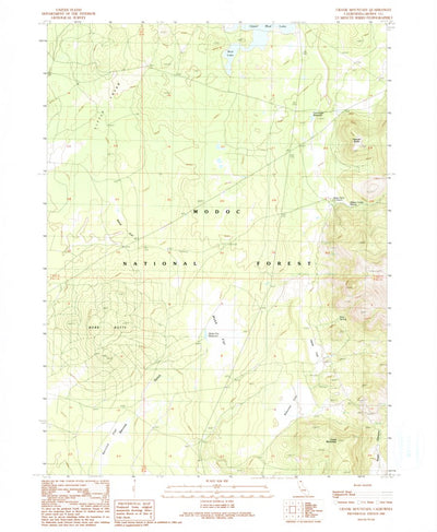 United States Geological Survey Crank Mountain, CA (1990, 24000-Scale) digital map