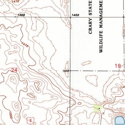 United States Geological Survey Crary, ND (1994, 24000-Scale) digital map