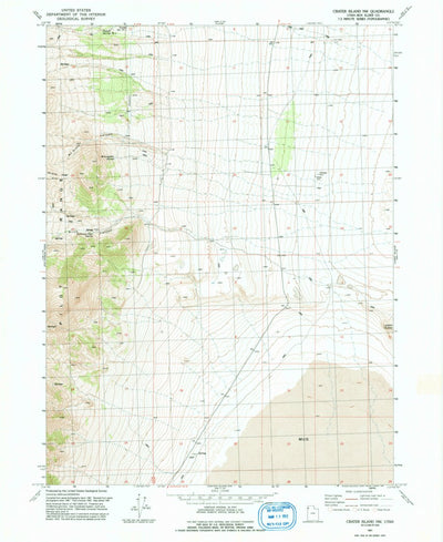 United States Geological Survey Crater Island NW, UT (1991, 24000-Scale) digital map