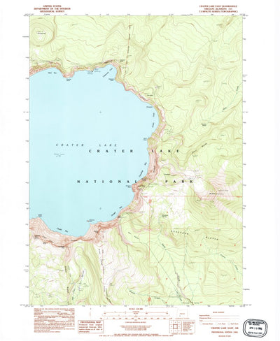 United States Geological Survey Crater Lake East, OR (1985, 24000-Scale) digital map