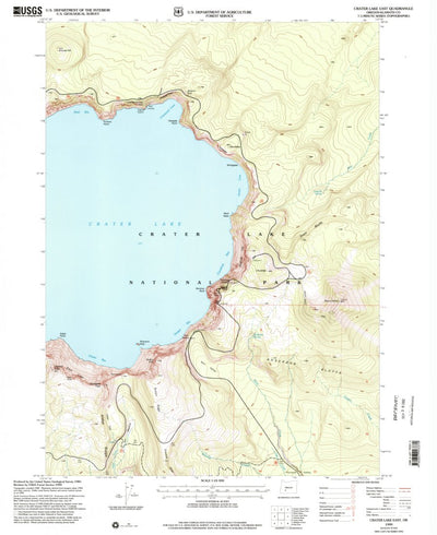 United States Geological Survey Crater Lake East, OR (1999, 24000-Scale) digital map