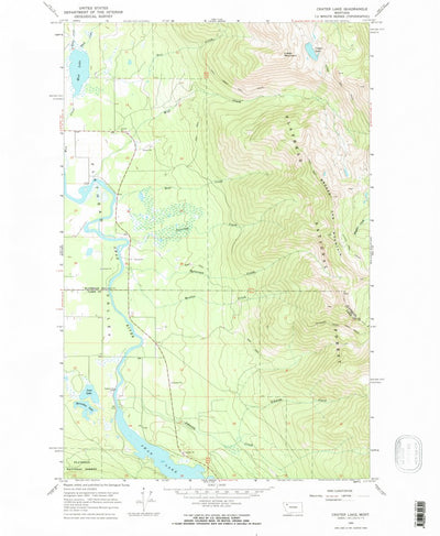 United States Geological Survey Crater Lake, MT (1964, 24000-Scale) digital map
