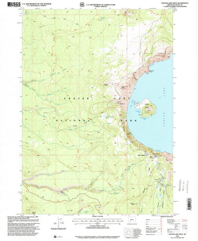 United States Geological Survey Crater Lake West, OR (1997, 24000-Scale) digital map