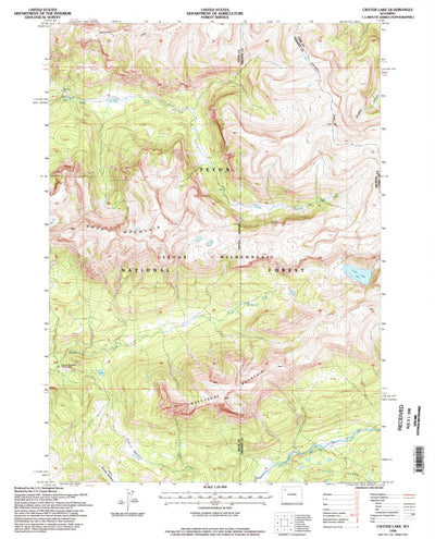 United States Geological Survey Crater Lake, WY (1996, 24000-Scale) digital map