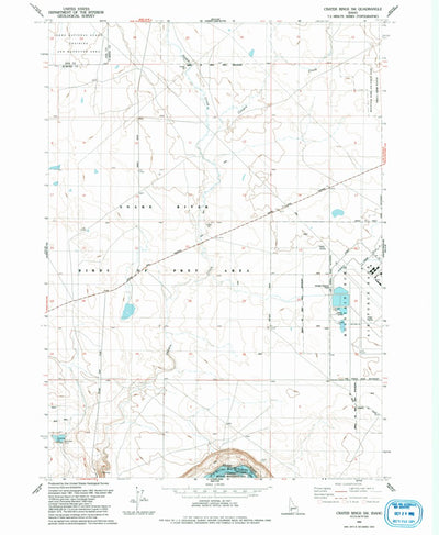 United States Geological Survey Crater Rings SW, ID (1992, 24000-Scale) digital map