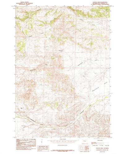 United States Geological Survey Crater Sink, WY (1985, 24000-Scale) digital map
