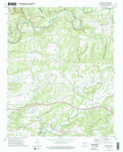 United States Geological Survey Cravens, AR (1973, 24000-Scale) digital map