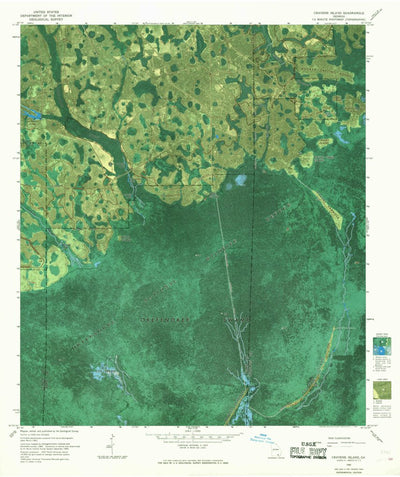 United States Geological Survey Cravens Island, GA (1966, 24000-Scale) digital map