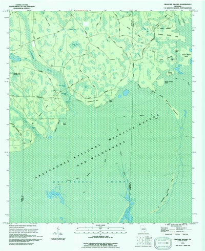 United States Geological Survey Cravens Island, GA (1994, 24000-Scale) digital map
