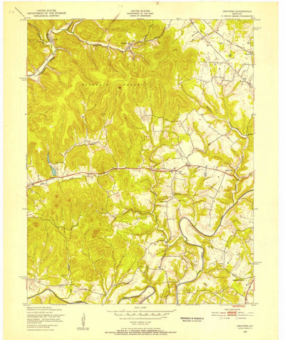 United States Geological Survey Cravens, KY (1949, 24000-Scale) digital map