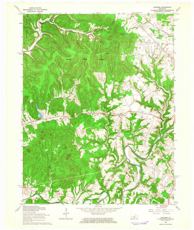 United States Geological Survey Cravens, KY (1962, 24000-Scale) digital map