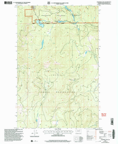 United States Geological Survey Crawfish Lake, WA (2001, 24000-Scale) digital map