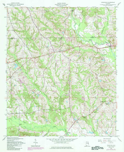 United States Geological Survey Crawford, AL (1955, 24000-Scale) digital map