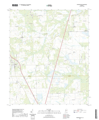 United States Geological Survey Crawford East, MS (2020, 24000-Scale) digital map