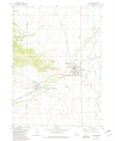 United States Geological Survey Crawford, NE (1980, 24000-Scale) digital map