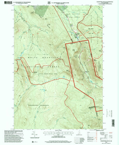 United States Geological Survey Crawford Notch, NH (1995, 24000-Scale) digital map