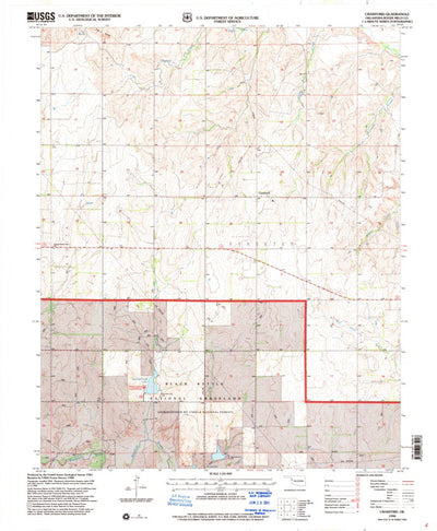 United States Geological Survey Crawford, OK (1998, 24000-Scale) digital map