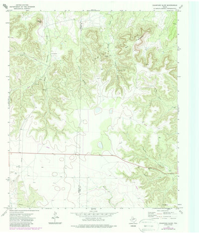 United States Geological Survey Crawford Slide, TX (1972, 24000-Scale) digital map