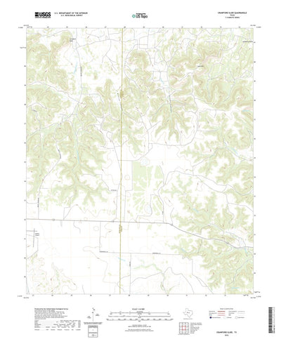United States Geological Survey Crawford Slide, TX (2022, 24000-Scale) digital map