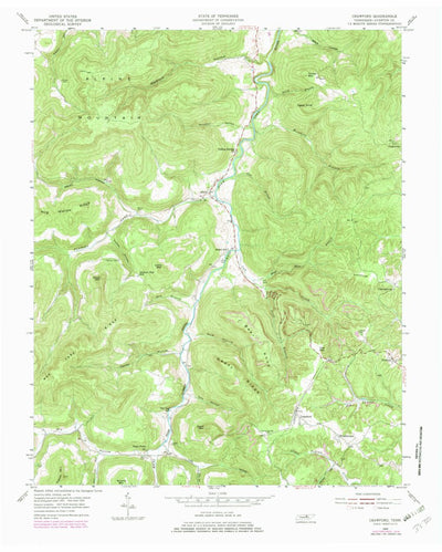 United States Geological Survey Crawford, TN (1954, 24000-Scale) digital map