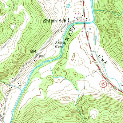 United States Geological Survey Crawford, TN (1954, 24000-Scale) digital map