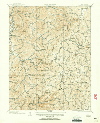 United States Geological Survey Crawford, WV (1912, 62500-Scale) digital map