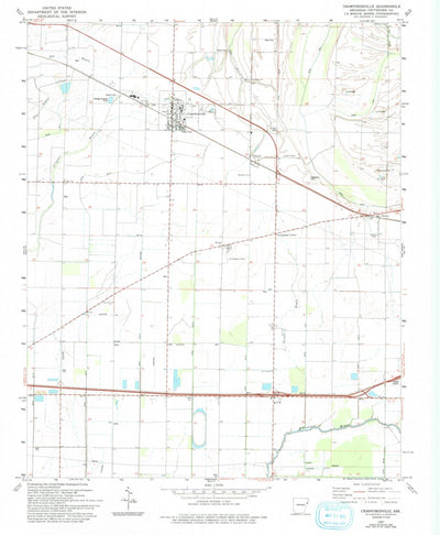 United States Geological Survey Crawfordsville, AR (1981, 24000-Scale) digital map