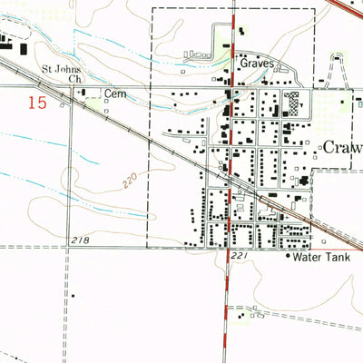 United States Geological Survey Crawfordsville, AR (1981, 24000-Scale) digital map