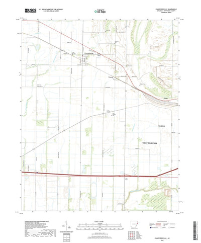 United States Geological Survey Crawfordsville, AR (2020, 24000-Scale) digital map