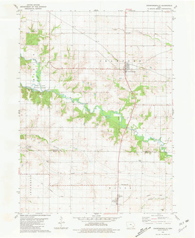 United States Geological Survey Crawfordsville, IA (1981, 24000-Scale) digital map