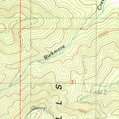 United States Geological Survey Crawfordsville, OR (1988, 24000-Scale) digital map