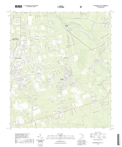 United States Geological Survey Crawfordville East, FL (2021, 24000-Scale) digital map