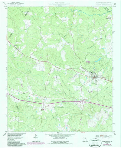 United States Geological Survey Crawfordville, GA (1966, 24000-Scale) digital map