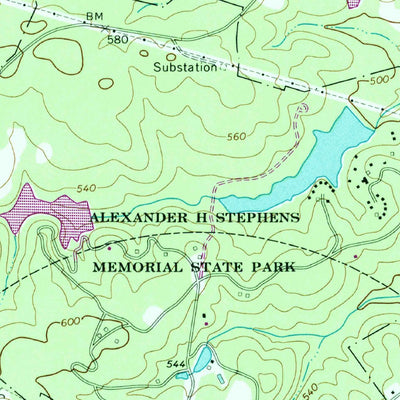 United States Geological Survey Crawfordville, GA (1966, 24000-Scale) digital map