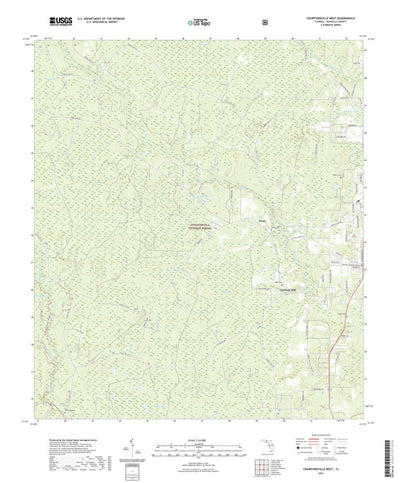 United States Geological Survey Crawfordville West, FL (2021, 24000-Scale) digital map