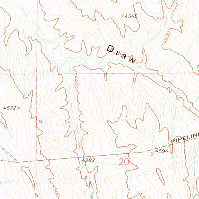 United States Geological Survey Crazy Woman Ranch, WY (1972, 24000-Scale) digital map