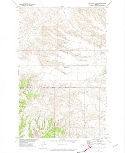 United States Geological Survey Crazyman Coulee, MT (1971, 24000-Scale) digital map