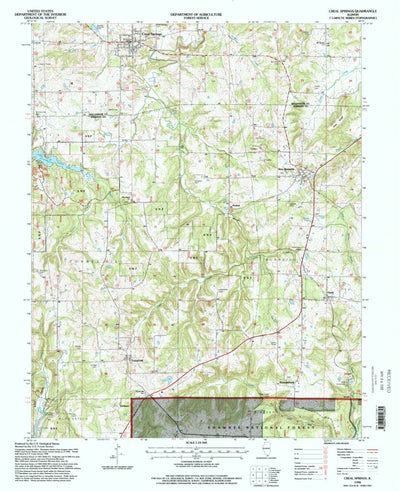 United States Geological Survey Creal Springs, IL (1996, 24000-Scale) digital map
