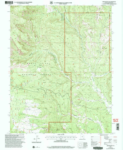 United States Geological Survey Cream Pots, UT (2001, 24000-Scale) digital map