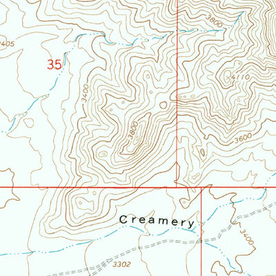 United States Geological Survey Creamery Canyon, AZ (1967, 24000-Scale) digital map
