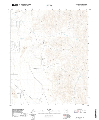 United States Geological Survey Creamery Canyon, AZ (2021, 24000-Scale) digital map