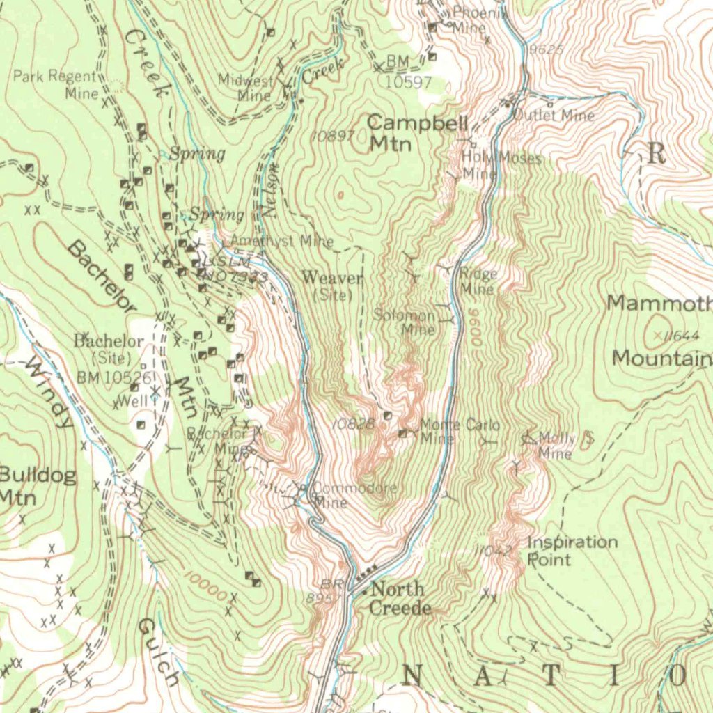 Creede, CO (1959, 62500-Scale) Map by United States Geological Survey ...