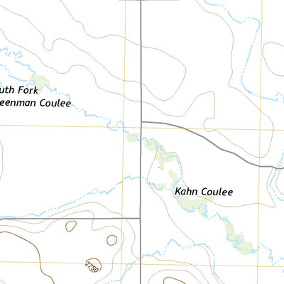 United States Geological Survey Creedman Coulee East, MT (2020, 24000-Scale) digital map