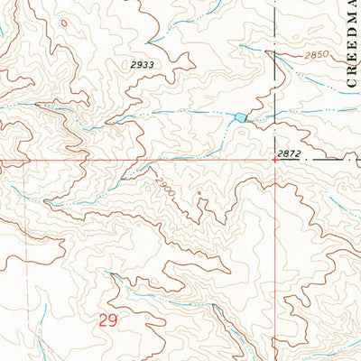 United States Geological Survey Creedman Coulee West, MT (1972, 24000-Scale) digital map