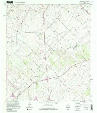 United States Geological Survey Creedmoor, TX (1968, 24000-Scale) digital map