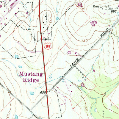 United States Geological Survey Creedmoor, TX (1968, 24000-Scale) digital map