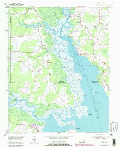 United States Geological Survey Creeds, VA-NC (1954, 24000-Scale) digital map