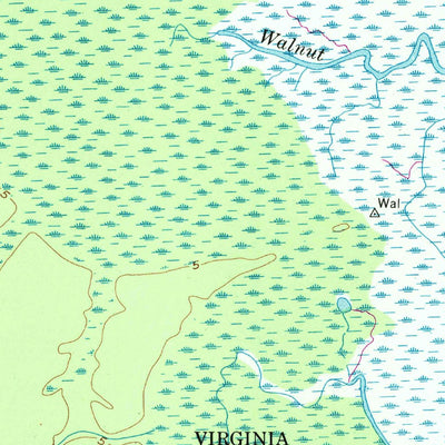 United States Geological Survey Creeds, VA-NC (1954, 24000-Scale) digital map