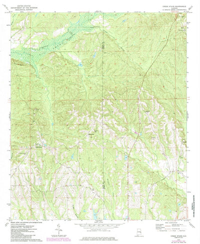 United States Geological Survey Creek Stand, AL (1973, 24000-Scale) digital map