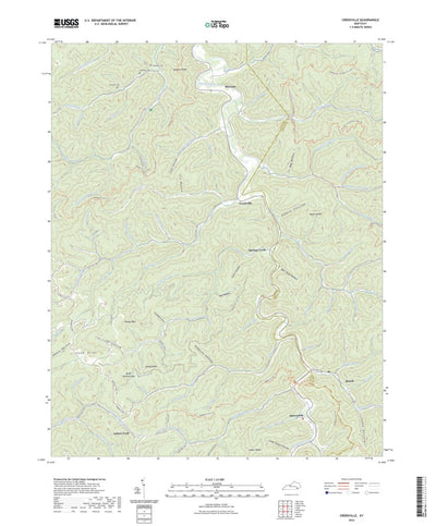 United States Geological Survey Creekville, KY (2022, 24000-Scale) digital map